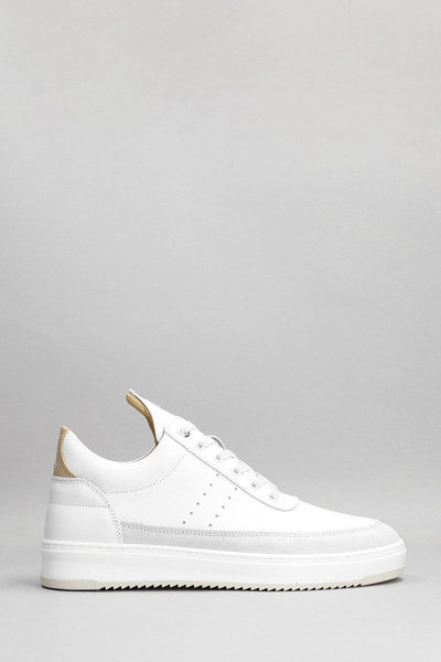 Shop Filling Pieces Sneakers In White Leather