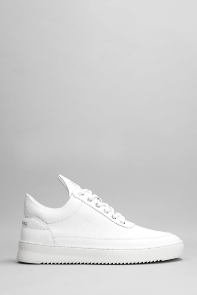 Shop Filling Pieces Sneakers In White Leather