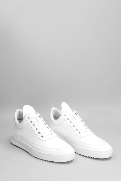 Shop Filling Pieces Sneakers In White Leather