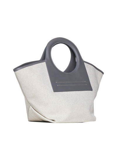 Shop Hereu Tote In Beige Grey