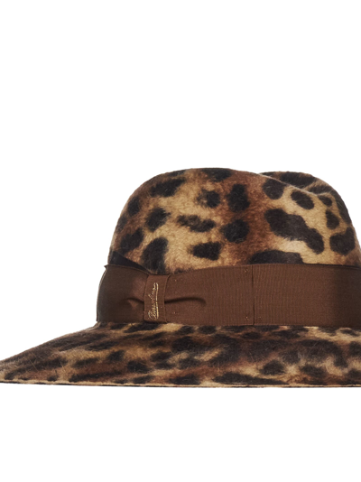 Shop Borsalino Hat In Animalier