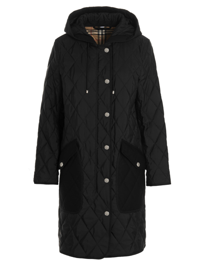 Shop Burberry Roxby Coat In Black