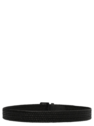Shop D'amico Braided Leather Belt In Black
