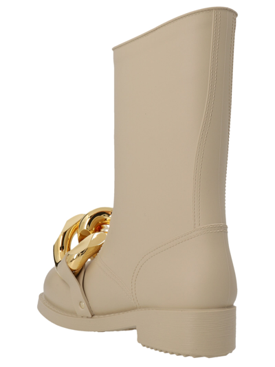 Shop Jw Anderson Maxi Chain Boots In Beige