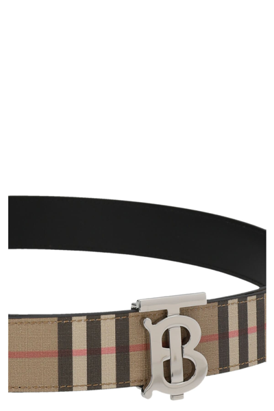 Shop Burberry Checked Belt In Multicolor