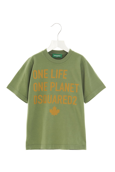 Shop Dsquared2 One Life One Planet T-shirt In Green