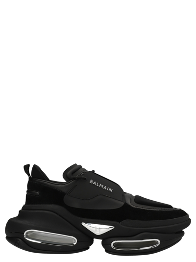 Shop Balmain Puffy Sneakers In Black