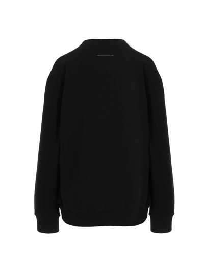 Shop Mm6 Maison Margiela Patch Sweatshirt In Black