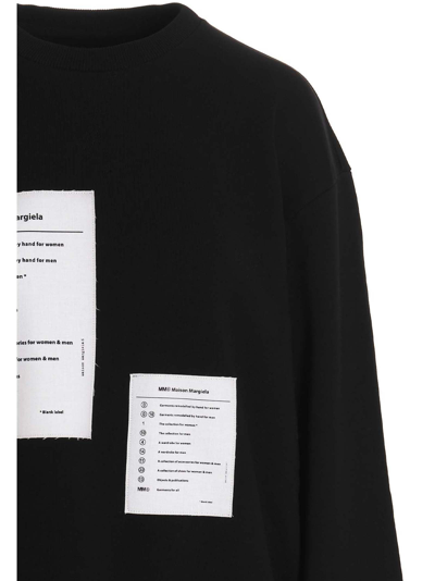 Shop Mm6 Maison Margiela Patch Sweatshirt In Black