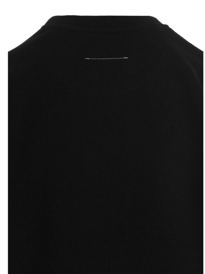 Shop Mm6 Maison Margiela Patch Sweatshirt In Black