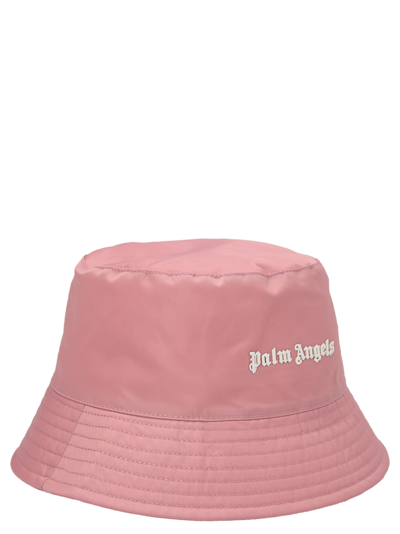 Shop Palm Angels Logo Bucket Hat In Pink