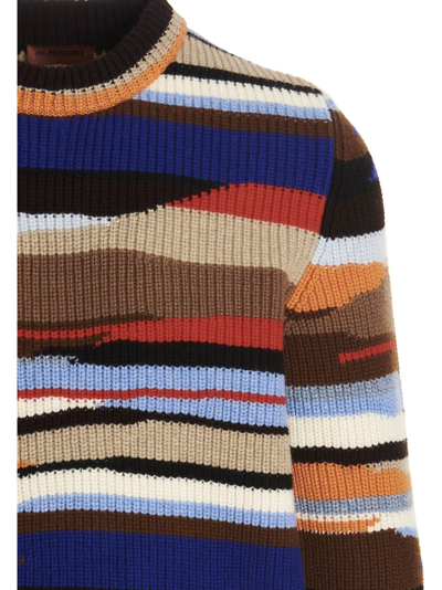 Shop Missoni Jacquard Pattern Sweater In Multicolor