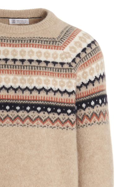 Shop Brunello Cucinelli Patterned Sweater In Multicolor