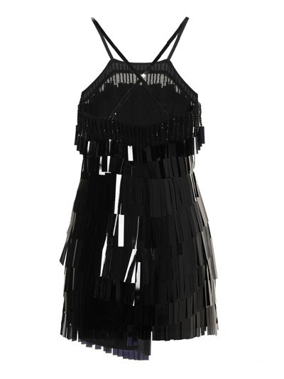 Attico Mini Sequined Dress In Black
