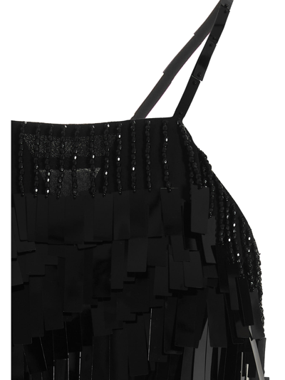 Attico Mini Sequined Dress In Black