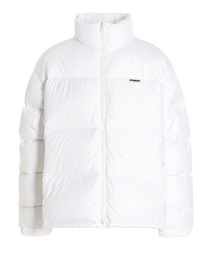 Shop Vetements Puffer Jacket In White