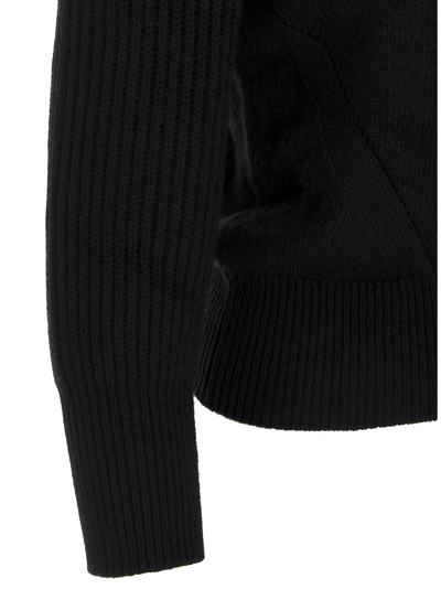 Shop Alexander Mcqueen One Shoulder Sweater In Black