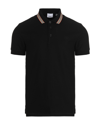 Shop Burberry Pierson Polo Shirt In Black