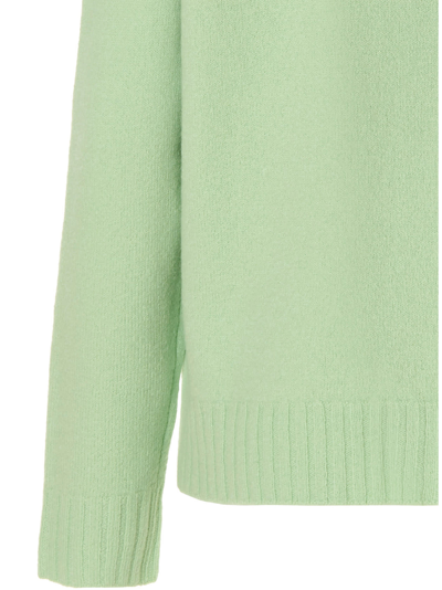 Shop Jil Sander V-neck Wool Cardigan In Green