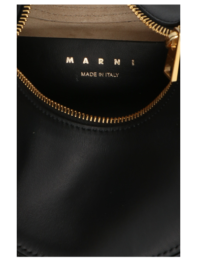 Shop Marni Milano Small Shoulder Bag In Black