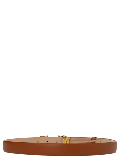 Shop Ferragamo New Gancio Elastic Belt In Brown