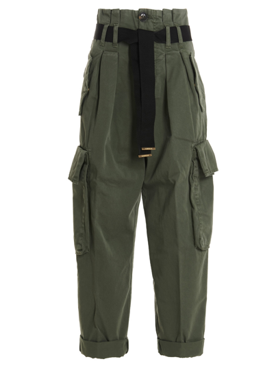 Shop Pinko Ronfare Pants In Green