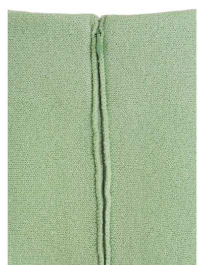Shop Jil Sander Wool Skirt In Green