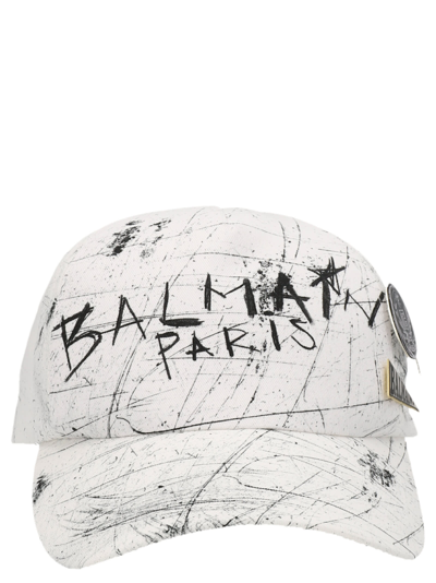 Balmain Hat In White/black