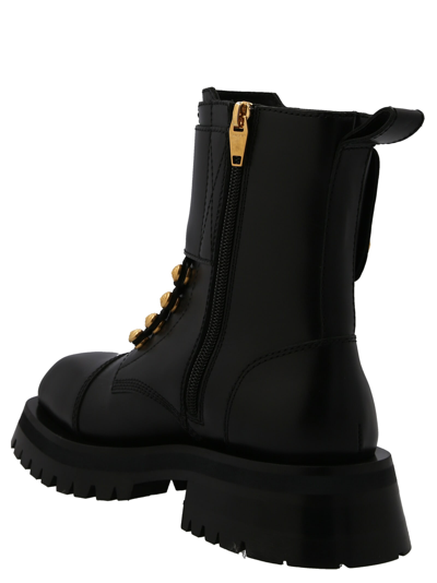 Shop Balmain Ranger Combat Boots In Black