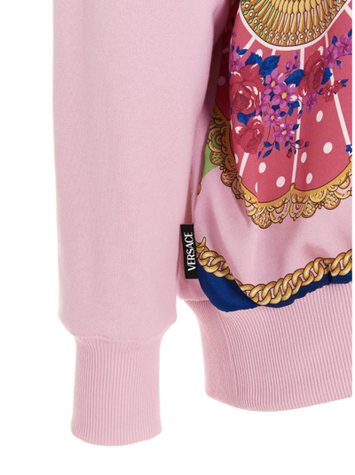 Shop Versace Ventagli Hoodie In Pink