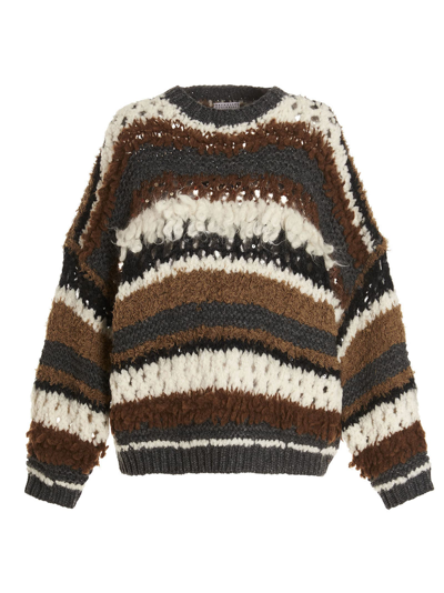 Shop Brunello Cucinelli Sequin Cashmere Sweater In Multicolor