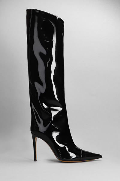 Shop Alexandre Vauthier High Heels Boots In Black Polyuretan