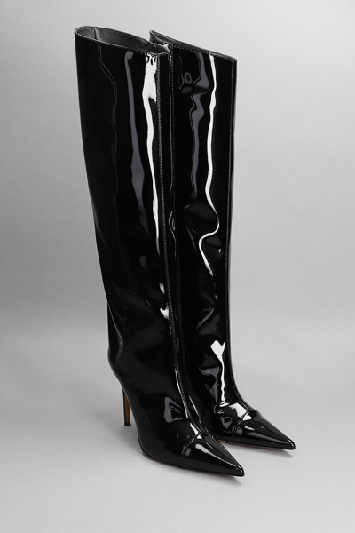 Shop Alexandre Vauthier High Heels Boots In Black Polyuretan