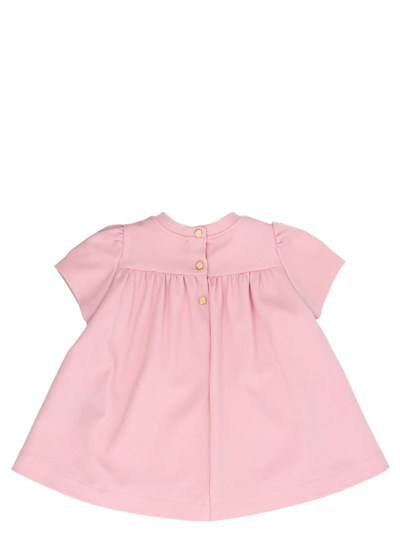Shop Balmain Logo Dress And Knickers Baby Set In Pink