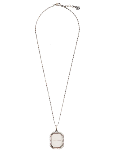 Shop Alexander Mcqueen Pendant Necklace In Silver
