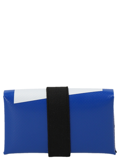 Shop Marni Logo Mini Wallet In Blue
