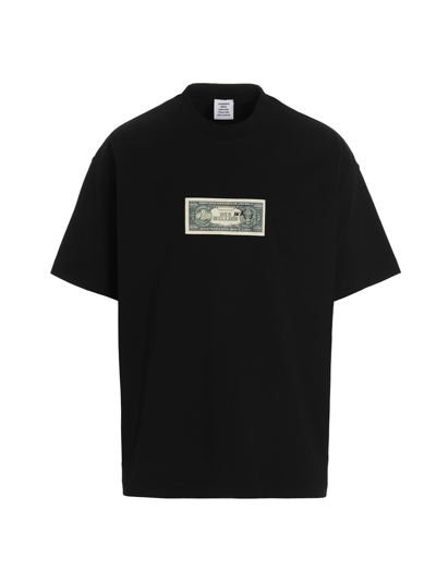 Shop Vetements T-shirt One In A Million In Black