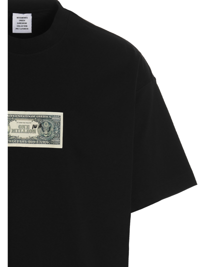 Vetements Dollar-print Cotton T-shirt In Black | ModeSens