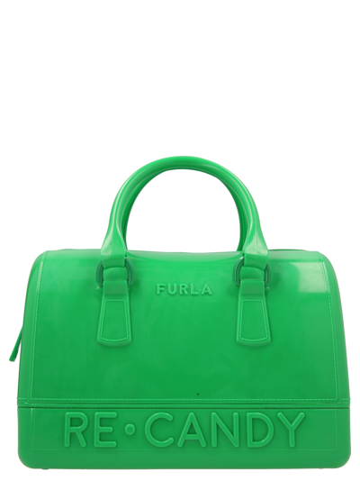 Shop Furla Candy S Handbag In Green