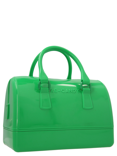 Shop Furla Candy S Handbag In Green