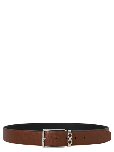 Shop Ferragamo Logo Buckle Reversible Belt In Multicolor