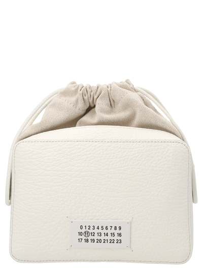 Shop Maison Margiela Logo Crossbody Bag In White