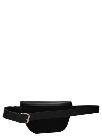 Shop Jil Sander Logo Leather Belt Bag In Black