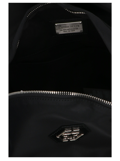 Philipp Plein Logo Nylon Backpack In Black