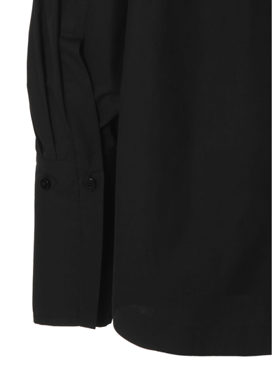 Attico Diana Asymmetric Button-up Shirt In Black