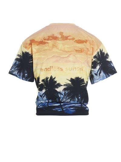 Shop Paco Rabanne Cropped Print T-shirt In Multicolor