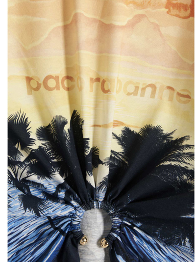 Shop Paco Rabanne Cropped Print T-shirt In Multicolor