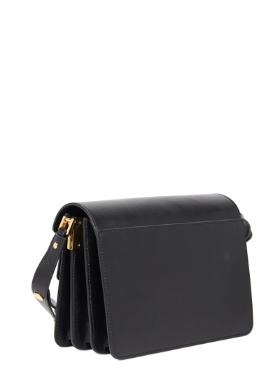 Shop Marni Permanent Trunk Shoulder Bag In Black