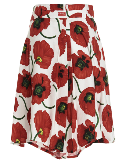 Shop Kenzo Poppy Skirt In Multicolor