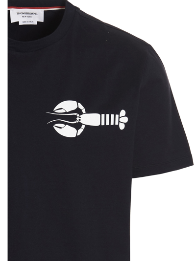 Shop Thom Browne Lobster Print T-shirt In Blue
